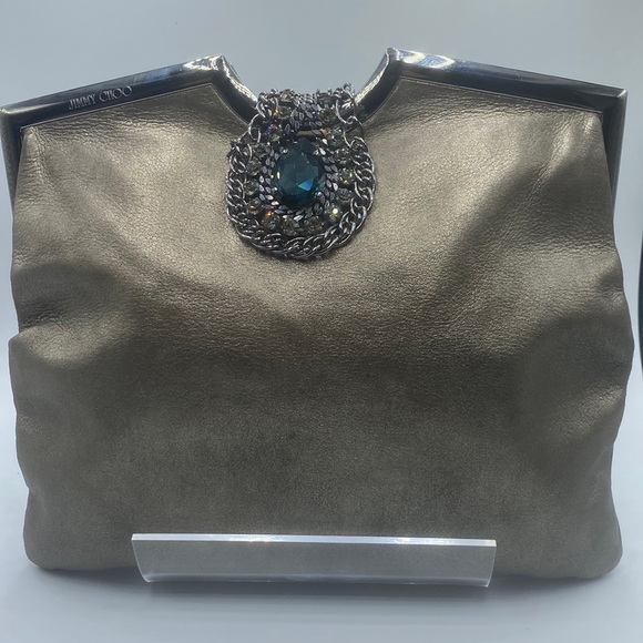 Jimmy Choo Gunmetal and Crystal Clutch - Picture 4 of 5